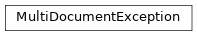 Inheritance diagram of pyumldiagrams.xmlsupport.exceptions.MultiDocumentException.MultiDocumentException